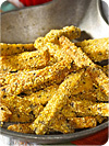 Flax Tempeh Fries with Curry Vegan Mayo