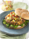 Grilled Black Bean Burger with Corn Salsa