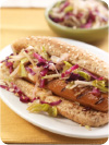 Grilled Franks with Sesame Apple Slaw