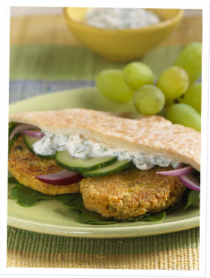 Chickpea Fritters with Dill Sauce