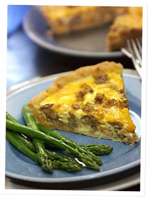 Sausage Cheddar Quiche