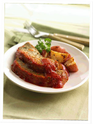 Italian Veggie Meatloaf with Roasted Potatoes